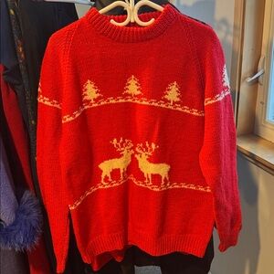 Vintage Handmade Wool Christmas sweater